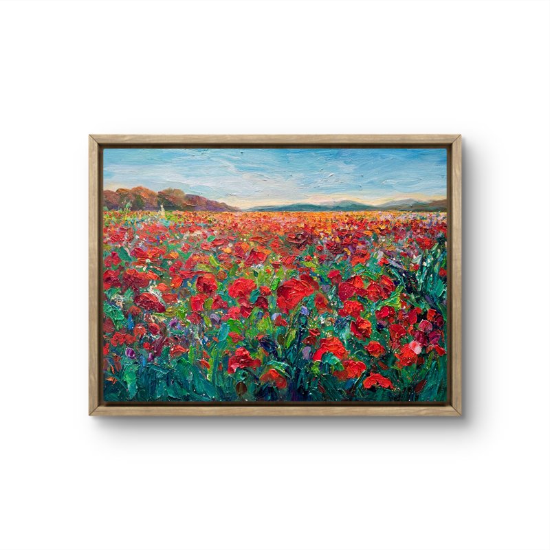Poppy Field 2 Oil On Canvas 18X24